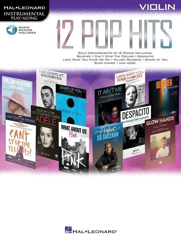 12 Pop Hits for Violin with Online Accompaniments
