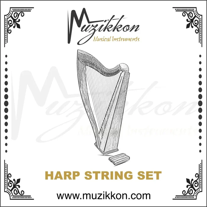 19 String Gothic Harp String Set Include With Harp