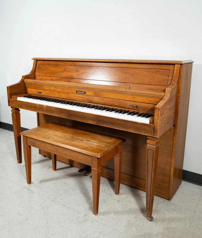1987 Baldwin 623 Console Upright Piano in Satin Walnut – Serial No. 1389889 | Used