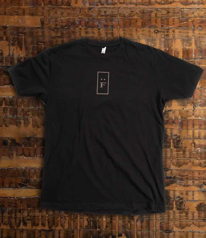 “F” LOGO T-SHIRT – BLACK