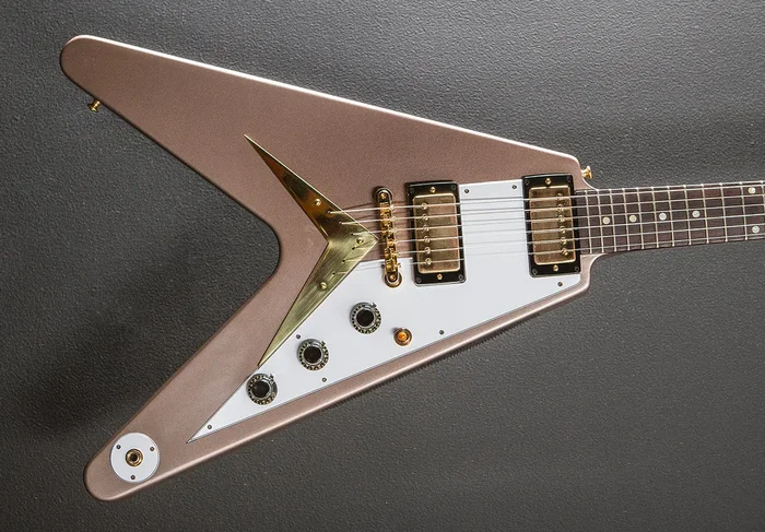 “Made to Measure” 1958 Korina Flying V Reissue – Golden Mist Poly