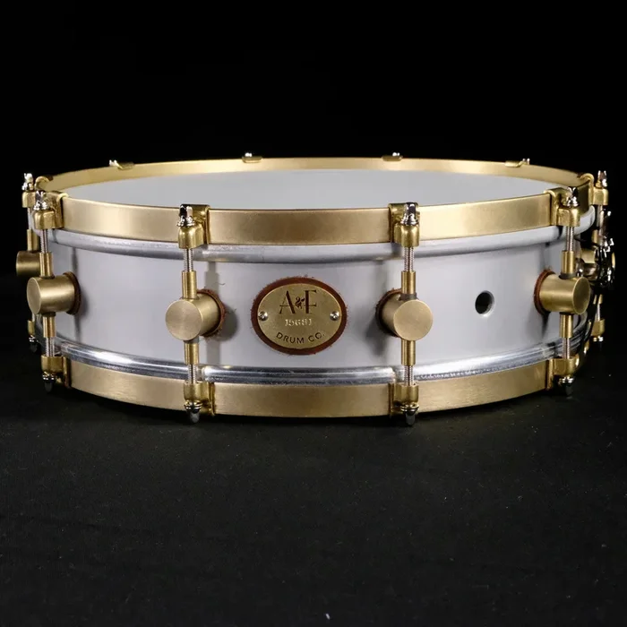A&F Drum Company A&F’ers Bell Series Raw Aluminum Snare Drum – 4 x 14 inch