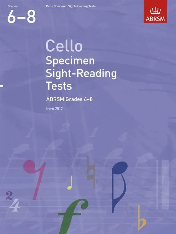ABRSM Cello Specimen Sight Reading Tests Grades 6-8 from 2012
