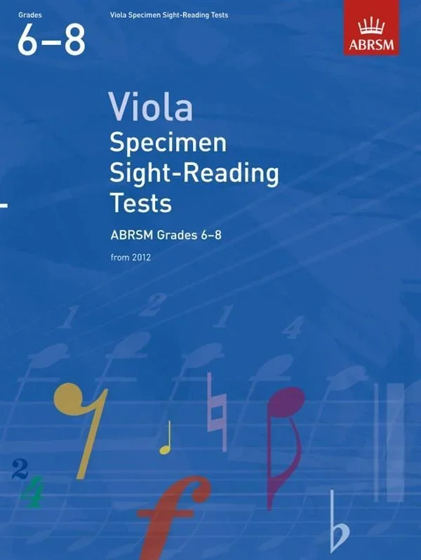 ABRSM Viola Specimen Sight Reading Tests Grades 6-8 from 2012
