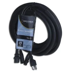 Accu Cable 25′ 3-Pin DMX/Power Cable