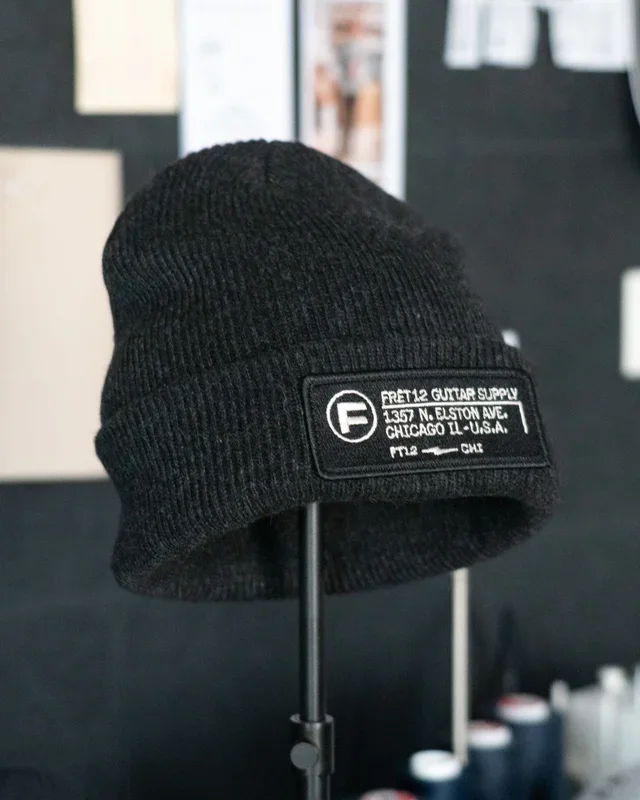 ADDRESS PATCH BEANIE – BLACK