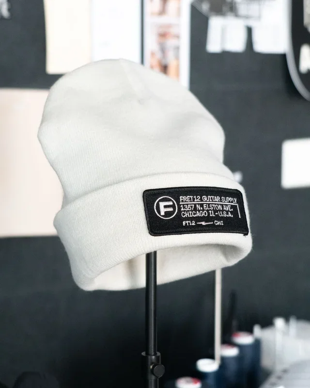 ADDRESS PATCH BEANIE – WHITE