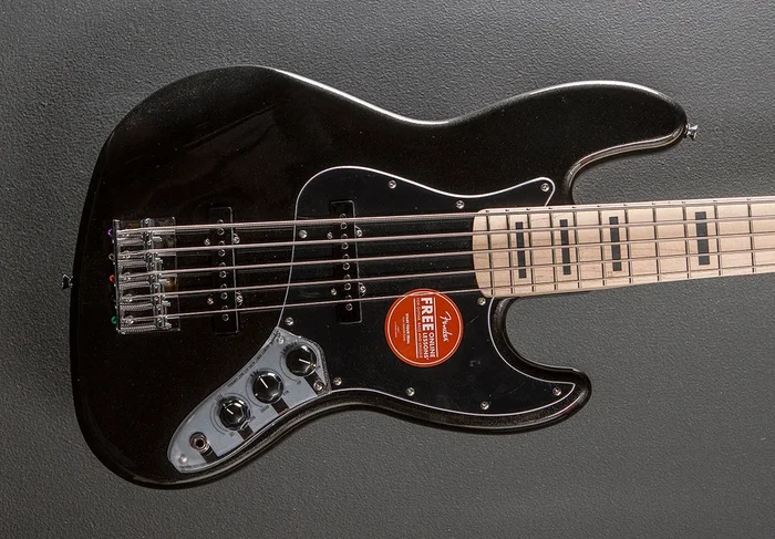 Affinity Series Active Jazz Bass V – Black Metallic w/Maple
