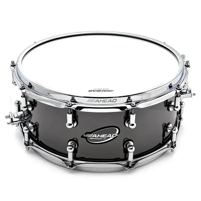 Ahead Black Chrome On Brass Snare Drum 14×6 w/20 Lugs