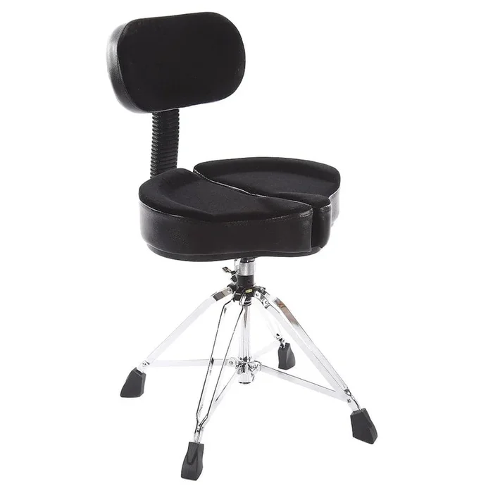 Ahead Spinal-G 4-Leg Saddle Drum Throne Black w/Backrest