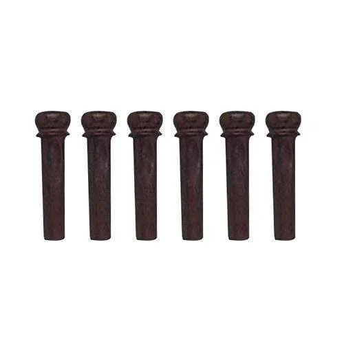 Allparts Bridge End Pins Rosewood w/Pearloid Dot