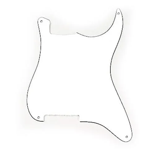Allparts Stratocaster Pickguard 3-Ply White (Outline Only w/o Holes)