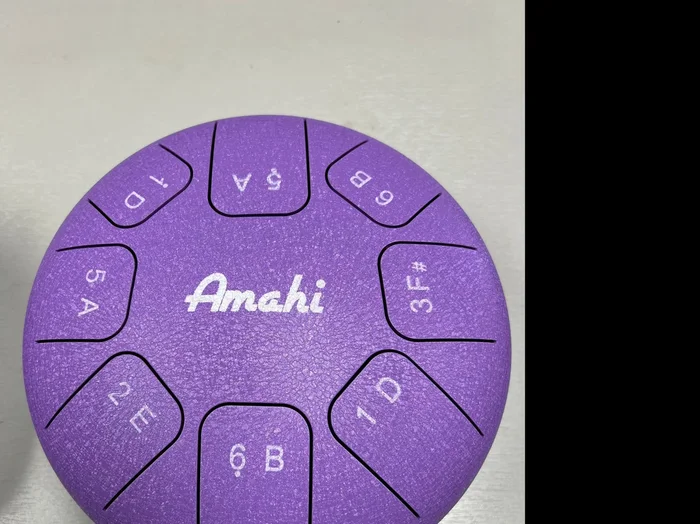 AMAHI 10″ Purple Steel Tongue Drum w/Bag and Mallets