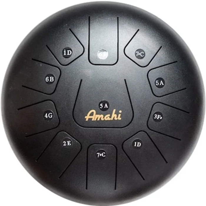 Amahi Steel Tongue Drum 12″ Black