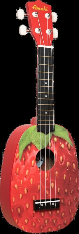 Amahi Ukulele, Pineapple Shape with Strawberry Design