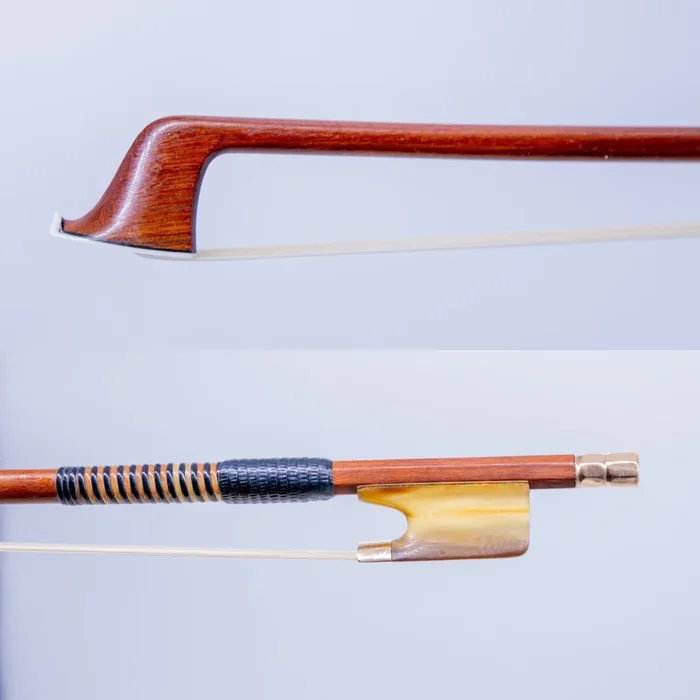 An Interesting Gold & Ox Horn Mounted Viola Bow; Possibly By Frank Henderson.
