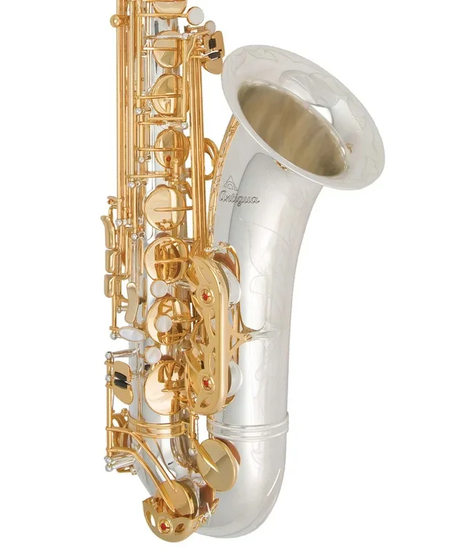 Antigua Winds TS4240 PowerBell Bb Pro Tenor Saxophone- Silver Plated w/ Gold Keys