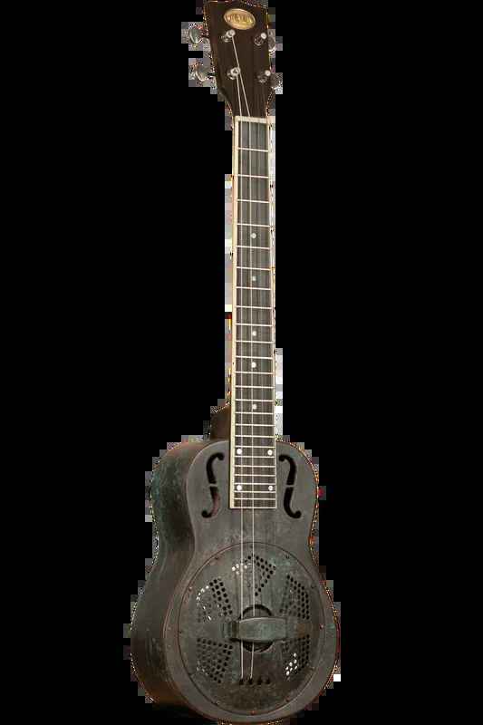 Antique Copper Baritone Resonator Ukulele with Pickup