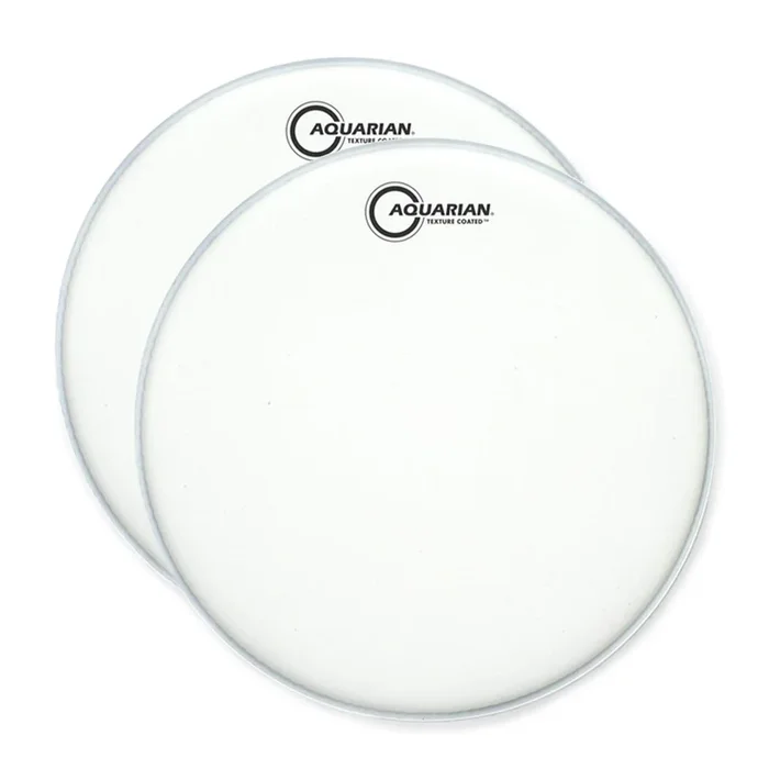 Aquarian 18″ White Texture Coated Batter Drumhead (2 Pack Bundle)