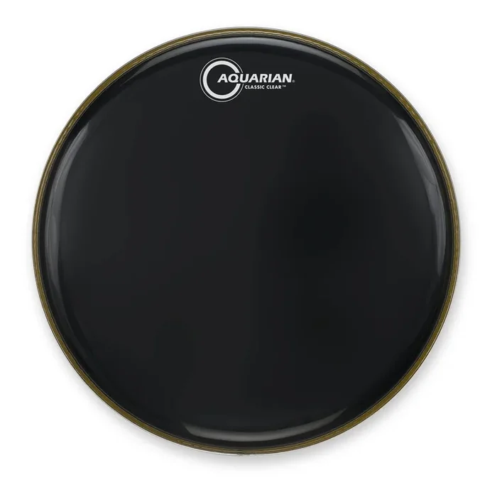 Aquarian Drumheads CC14BK Classic Clear 14″ Tom Tom Drum Head, Gloss Black