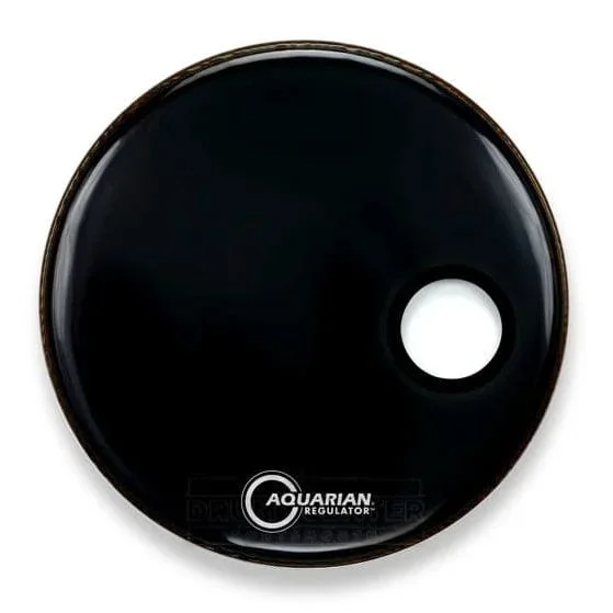 Aquarian Regulator Black Bass Drumhead 20″ w/Offset Port