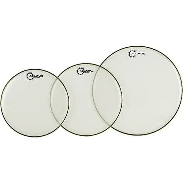 Aquarian Response 2 Clear Drumhead Pack 10/12/14