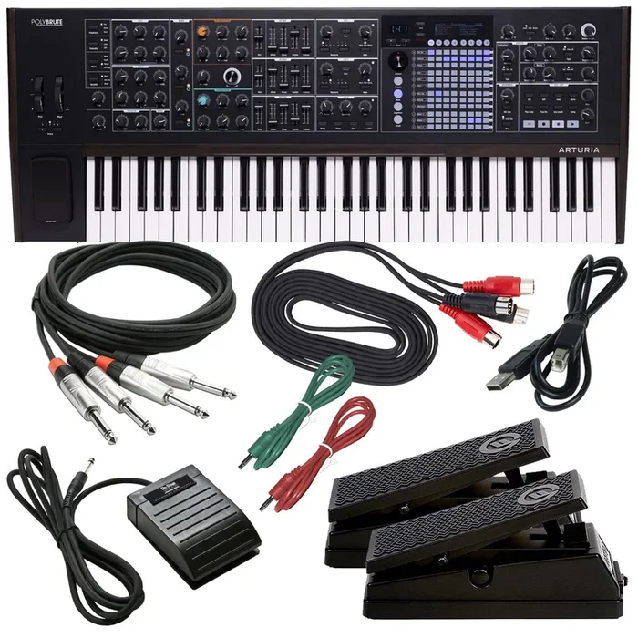 Arturia PolyBrute Noir Edition Polyphonic Analog Synthesizer CABLE KIT