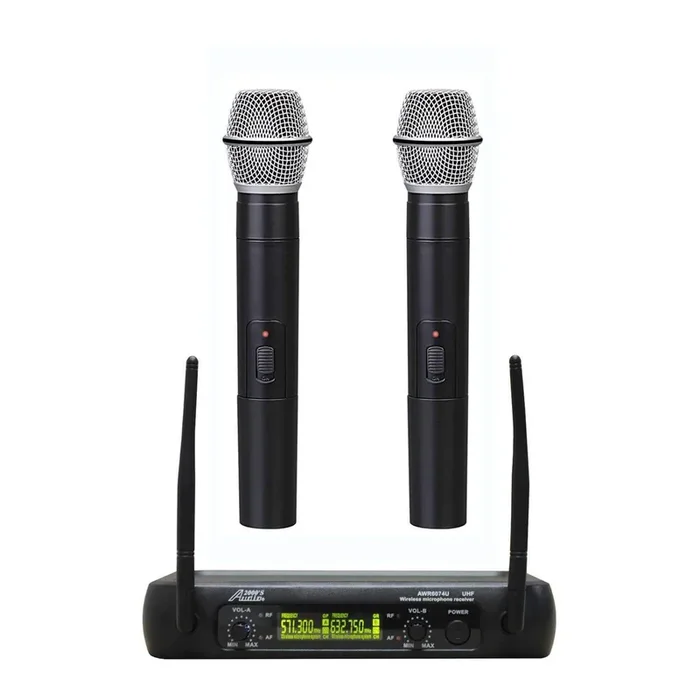 Audio 2000’s AWM6074U Dual Handheld UHF Wireless Microphone System