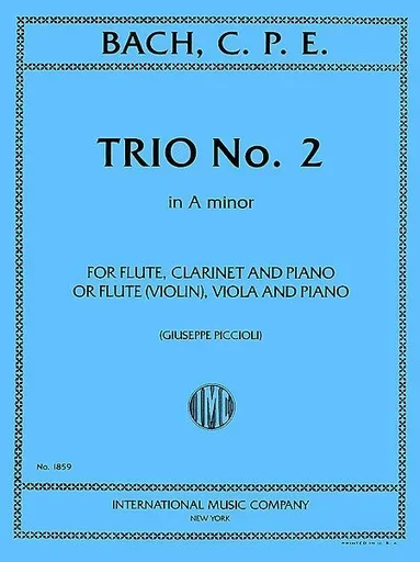 Bach, CPE: Trio No.2 in a minor (violin, viola, piano)(flute, viola, piano)