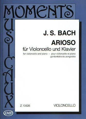 Bach, J.S., Arioso for Cello and Piano (EMB)