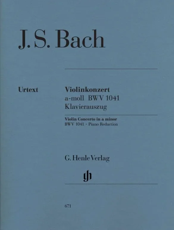 Bach, J.S., Concerto in A Minor BWV 1041 for Violin and Piano (Henle)