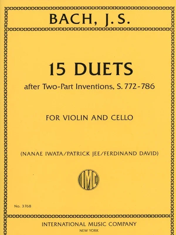 Bach, J.S. (David): 15 Duets after Two-Part Inventions, S.772-786 (violin & viola) International