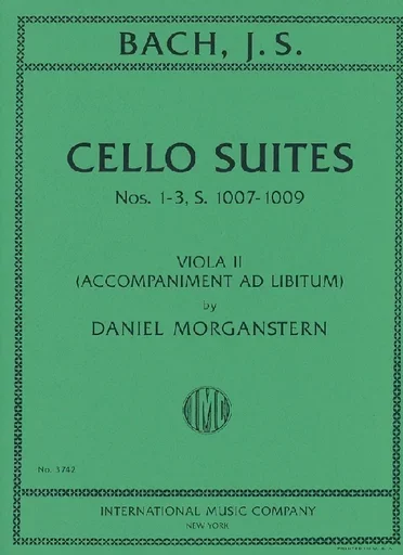 Bach, J.S. (Morganstern): Cello Suites, Nos. 1-3, S.1007-1009, Viola II Accompaniment (viola) International