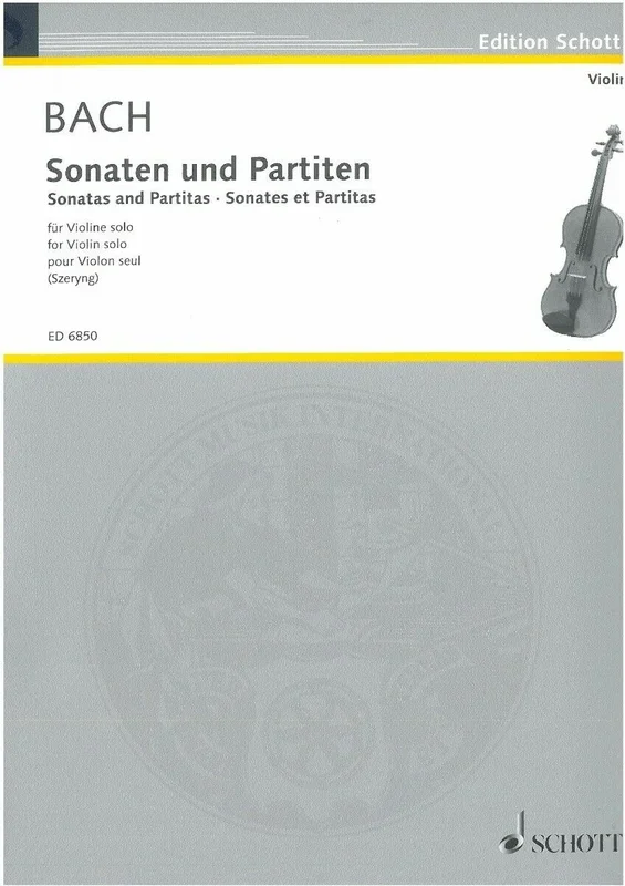 Bach, J.S, Sonatas and Partitas for Solo Violin ed. Szeryng (Schott)
