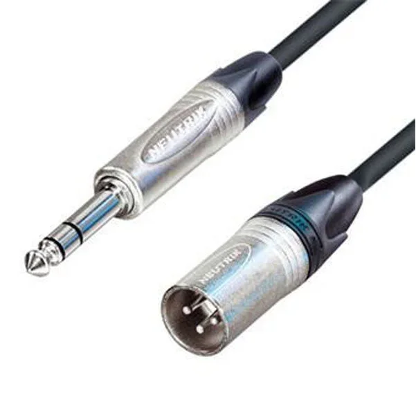 Bajaao 2 Meters Neutrik NC3MXX Male XLR-NP3X 1/4inch Stereo Cable