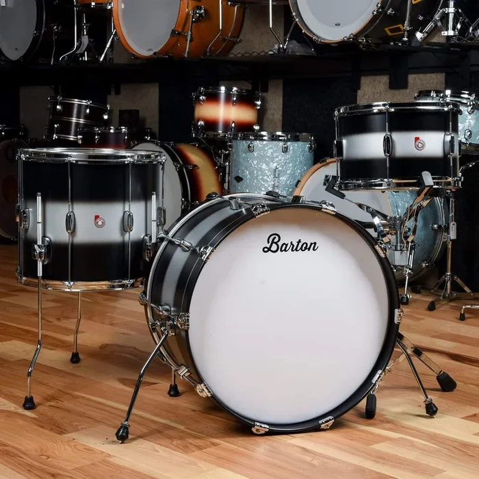 Barton Drum Co. 13/16/22 3pc. Essential Maple Drum Kit Gray/Black Duco