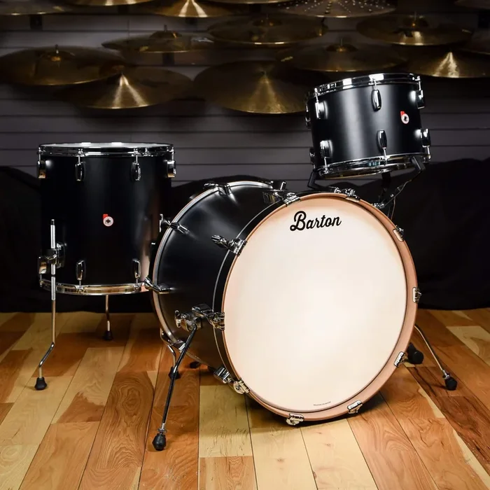Barton Drum Co. 13/16/22 3pc. Kapur Drum Kit Black Satin