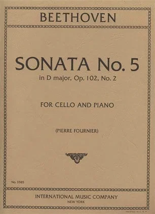 Beethoven (Fournier): Sonata #5 in D major, Op.102#2 (cello & piano)