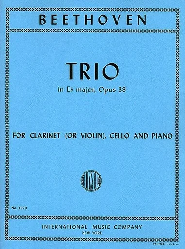 Beethoven, L.van: Trio in E flat major, Op.38 (clarinet or violin, cello & piano)