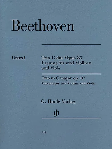 Beethoven, L. van (Voss, ed.): Trio in C Major, Op.87, urtext (2 Violins and Viola)