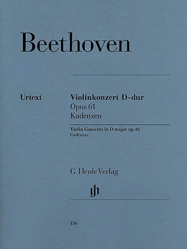 Beethoven (Schneiderhan): Cadenzas to Violin Concerto in D Major, Op.61 – URTEXT (violin)