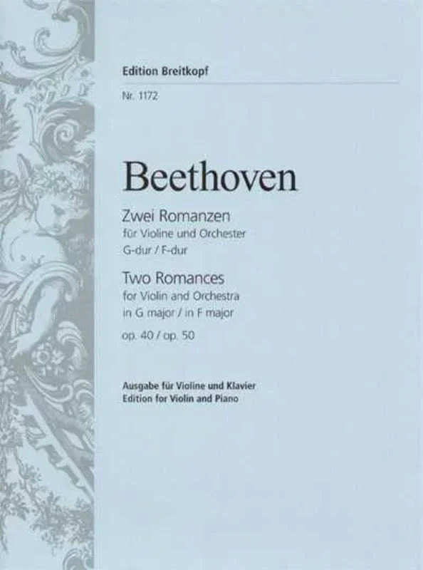 Beethoven, Two Romances Op. 40 and Op. 50 for Violin and Piano (Breitkopf)