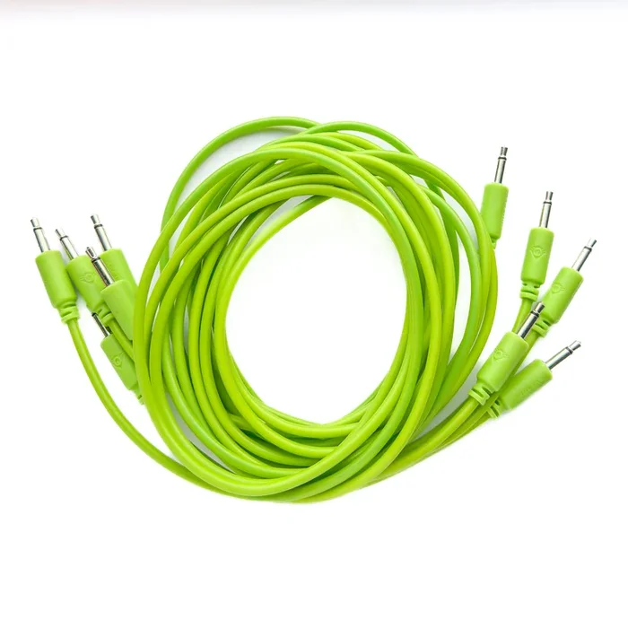 Black Market Modular 3.5mm Patch Cable 5-Pack – 100cm/40″ – Glow in the Dark
