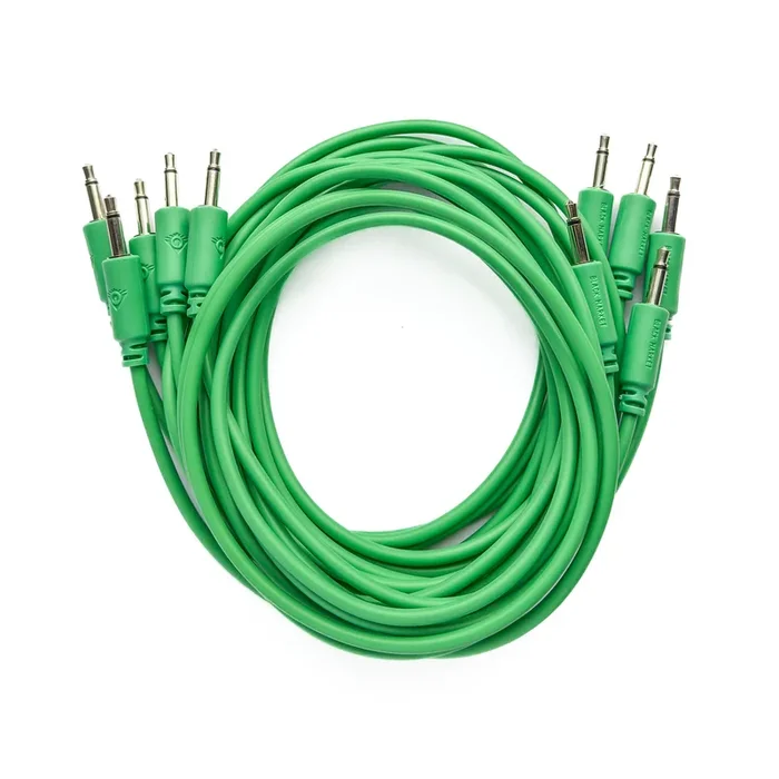 Black Market Modular 3.5mm Patch Cable 5-Pack – 100cm/40″ – Green