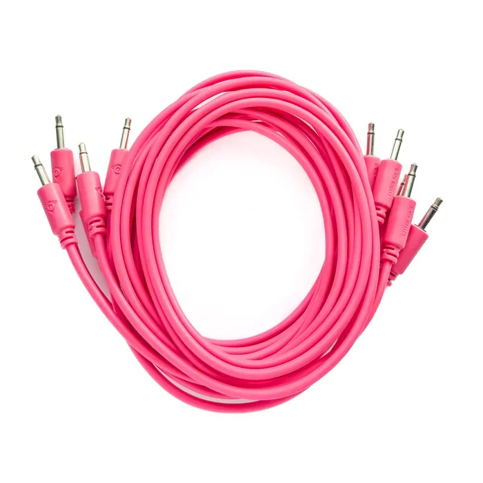 Black Market Modular 3.5mm Patch Cable 5-Pack – 100cm/40″ – Pink