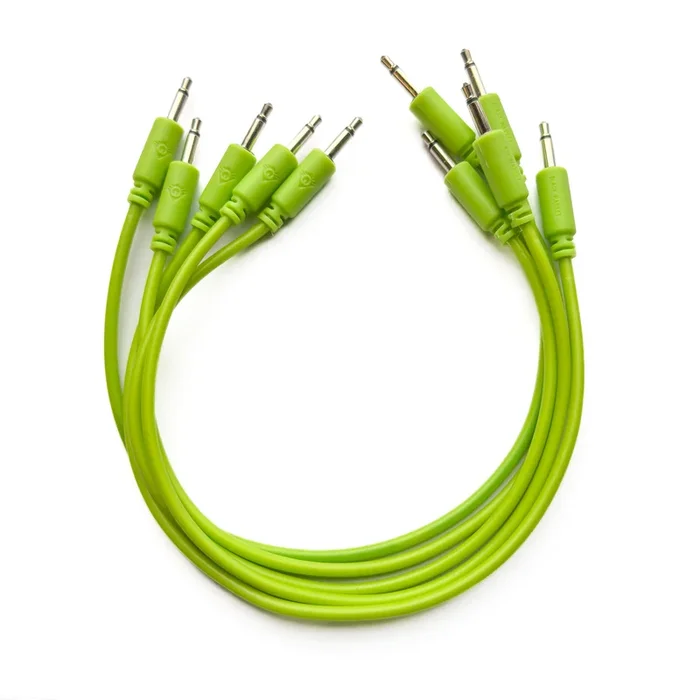 Black Market Modular 3.5mm Patch Cable 5-Pack – 25cm/10″ – Glow in the Dark