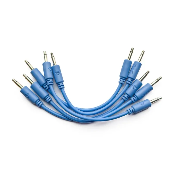 Black Market Modular 3.5mm Patch Cable 5-Pack – 9cm/3.5″ – Blue