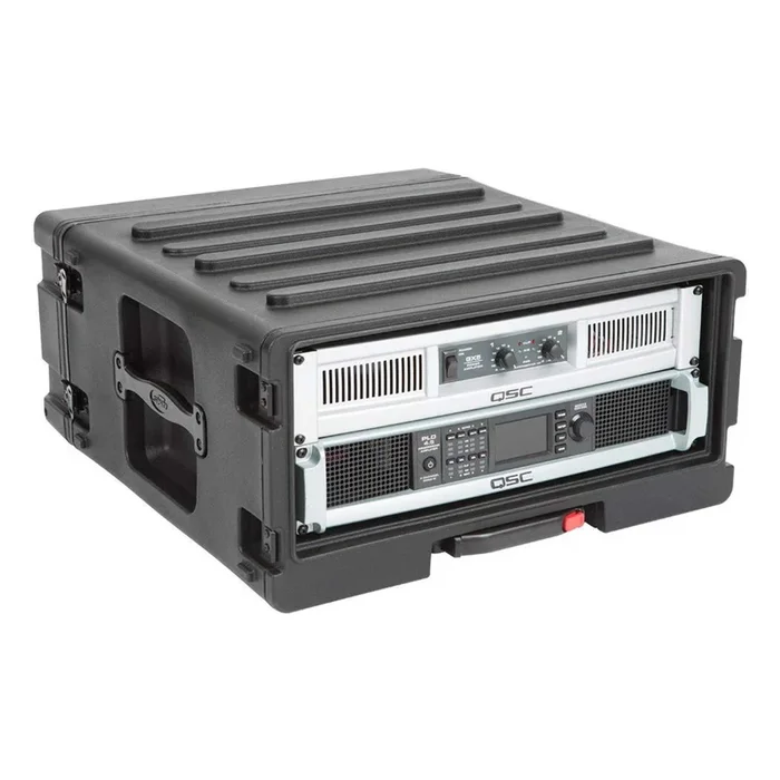 Black SKB 4U Roto Rolling Rack with Wheels