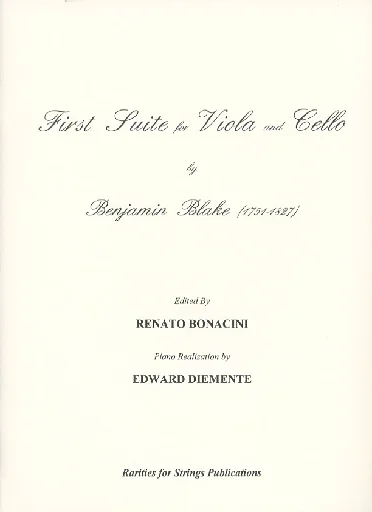 Blake, Benjamin: Solo for for Viola in Three Movements with Cello or Piano Accompaniment.
