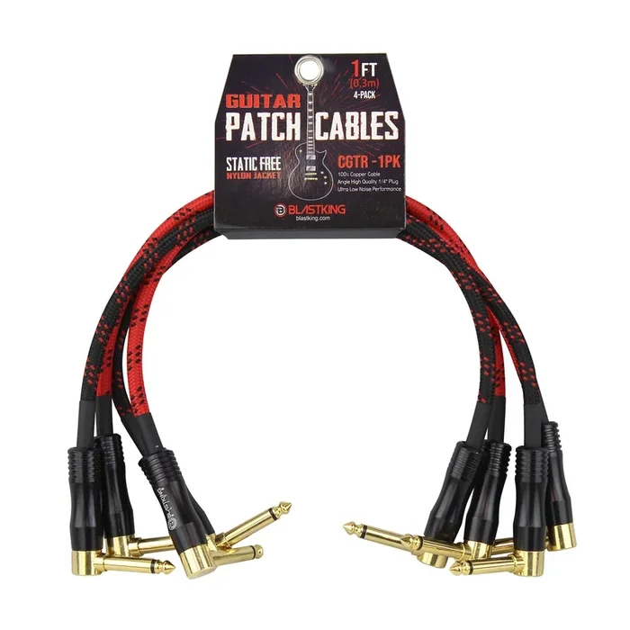 Blastking 1′ Guitar Patch Cables 4-Pack – CGTR-1PK